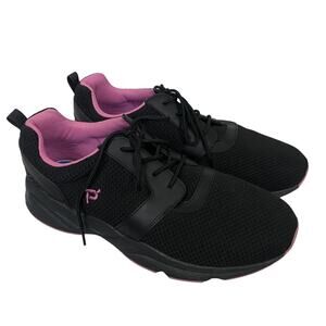 Propet Shoes Womens 13 4E Black Pink Sneakers Extra Volume Orthotic Diabetic